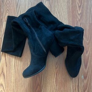 Black Knee Highs Heels